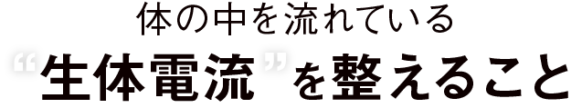 体の中を流れているを整える生体電流こと